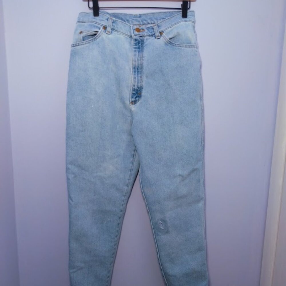 Vintage LL Bean Jeans Women's Double L Mom Fit 100% Cotton Light Wash Sz 4* READ